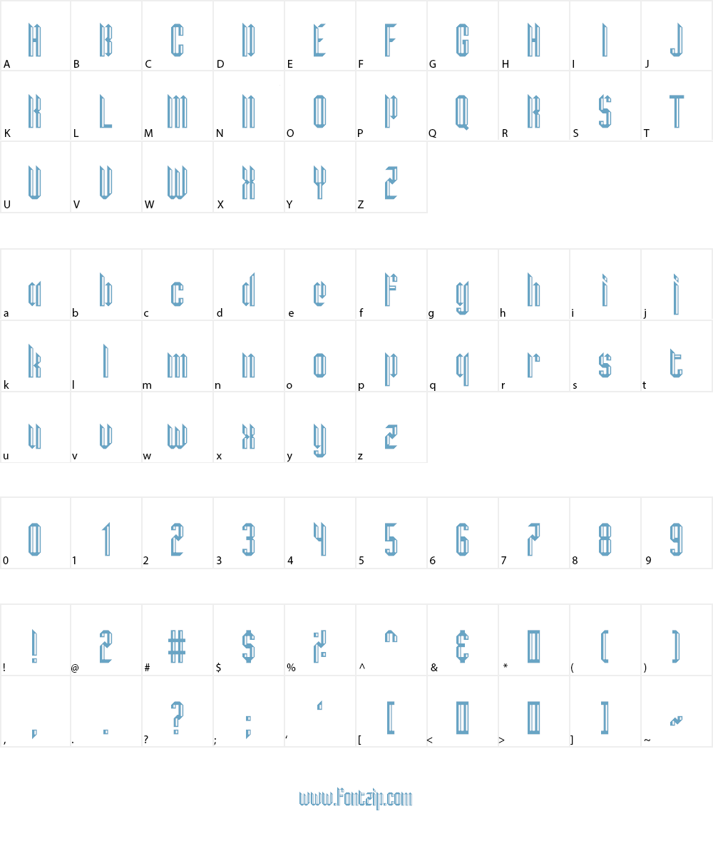 Hamburg Messe Font Character